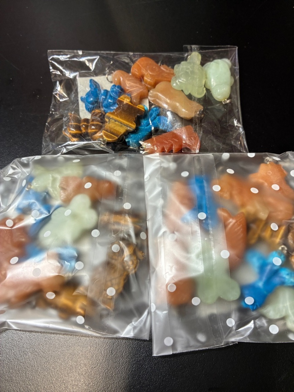 Mixed gemstone carved Animal Shaped Multicolor pendants